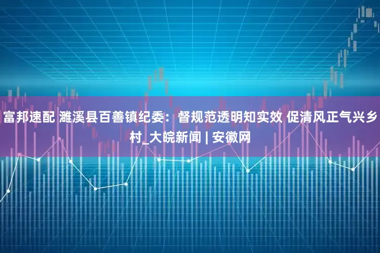 富邦速配 濉溪县百善镇纪委：督规范透明知实效 促清风正气兴乡村_大皖新闻 | 安徽网