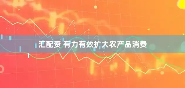 汇配资 有力有效扩大农产品消费